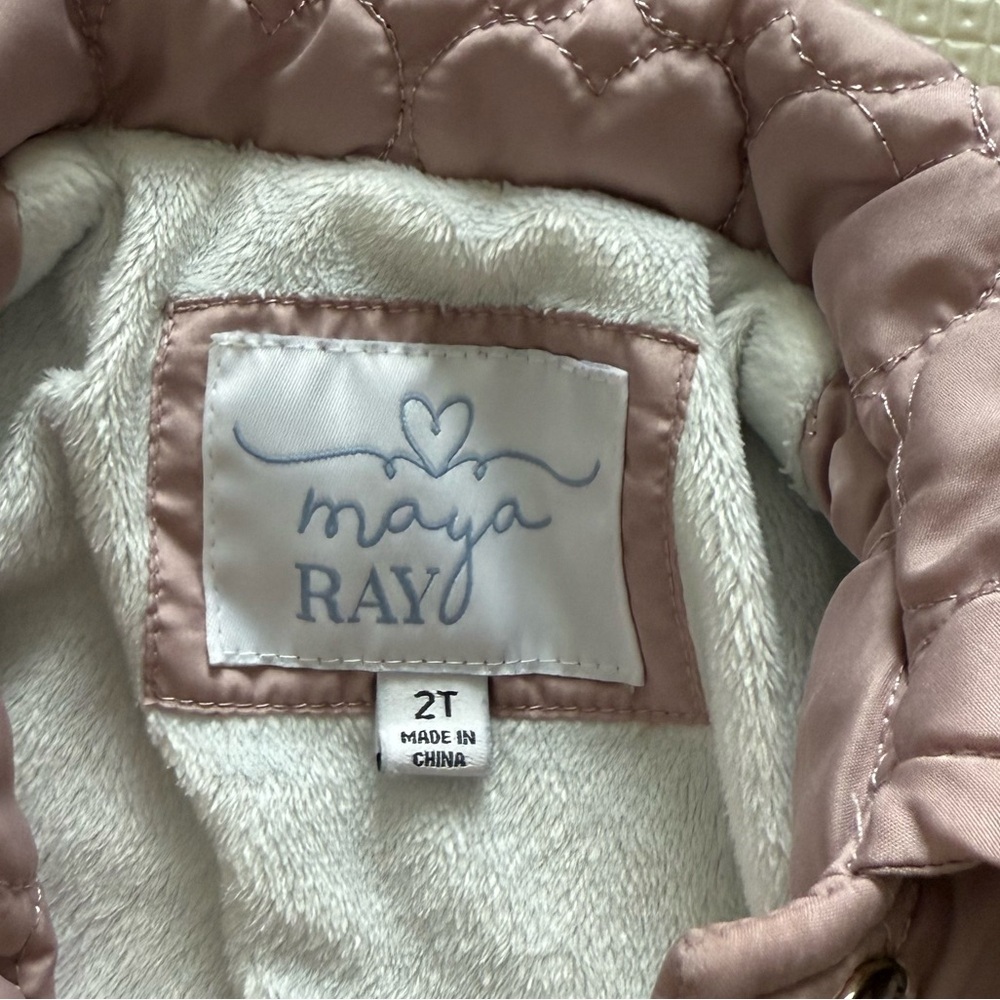 Maya Ray|Baby girl,toddler Quilted Pink Jacket•••blush rose,size 2T SUPER COZY - Picture 10 of 10